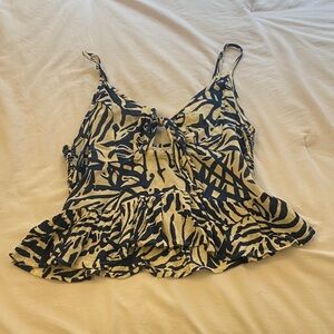 Patrons of Peace Navy and Beige Camisole